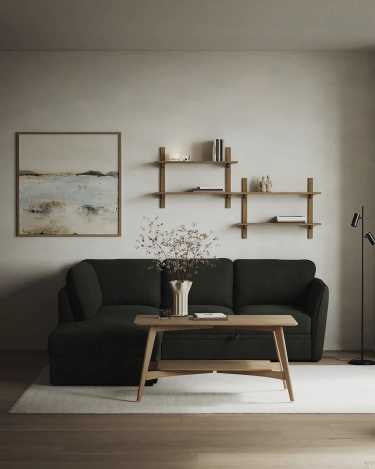 Öland - Bäddsoffa med divan vänster - inspiration
