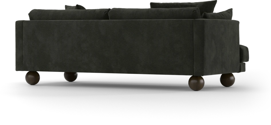 Harper - 3-sits soffa, hel dyna - Svart