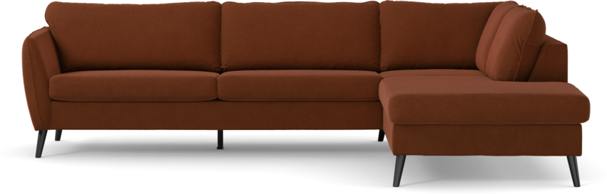County - 2,5-sits soffa med divan höger - Röd