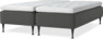 Delux Sense - Ramsäng, dubbelsäng med bäddmadrass - Grå