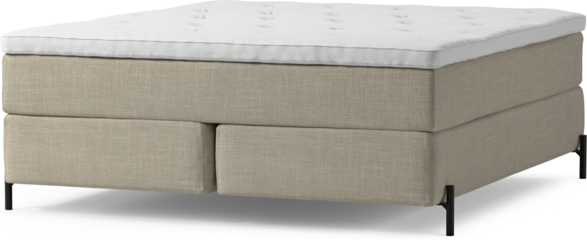 Delux Dream - Kontinentalsäng, dubbelsäng med bäddmadrass och sängben - Beige