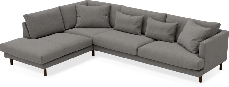 Harper - 3-sits soffa med divan vänster - Grå
