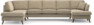 Eden - 3-sits soffa med divan vänster och schäslong höger - Beige