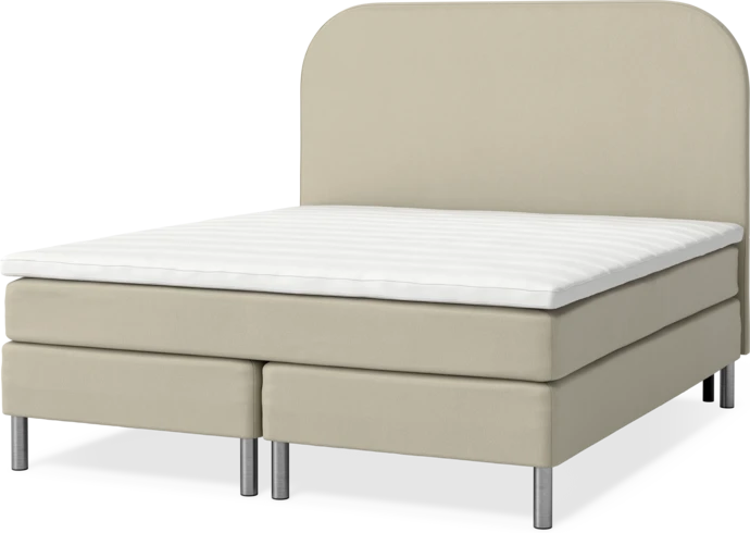 Roma Family, Kontinentalsäng, dubbelsäng med bäddmadrass och sänggavel slät, B 160-180