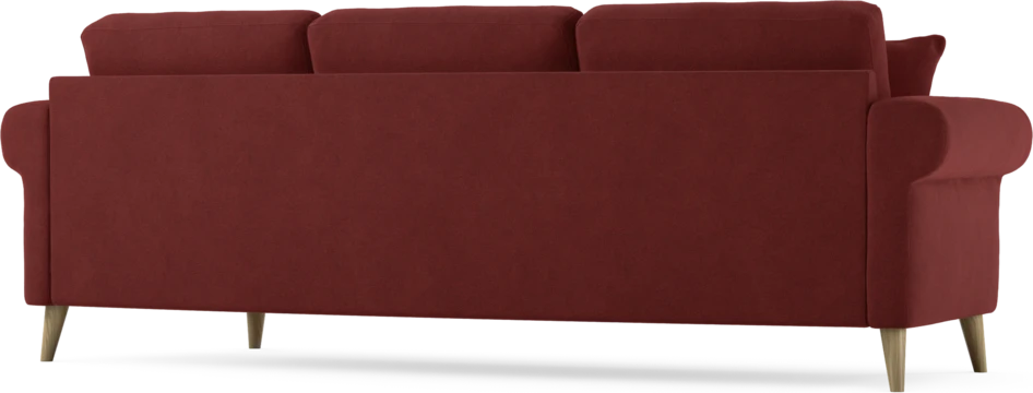 Eden - 3-sits soffa svängd - Röd