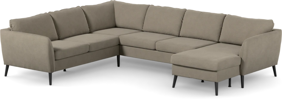 County - Hörnsoffa, 2+3-sits med schäslong höger - Beige