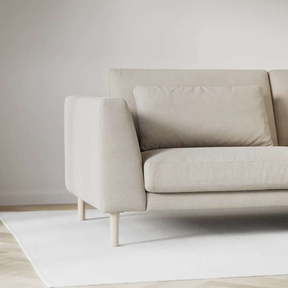 Willow - 4-sits soffa med divan vänster, fast klädsel - Beige