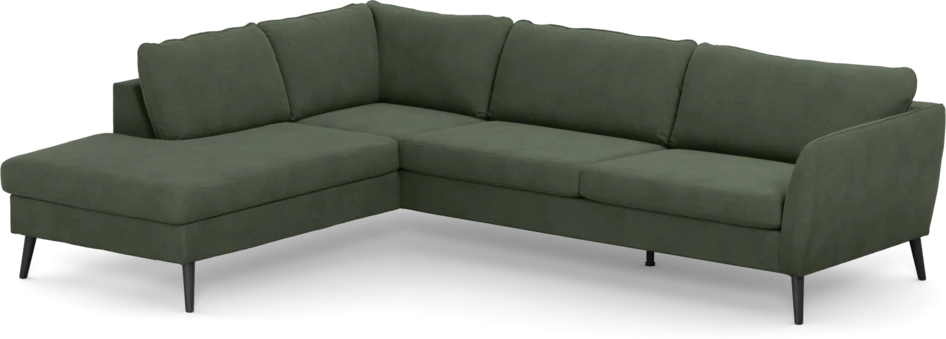 County - 2,5-sits soffa med divan vänster - Grön