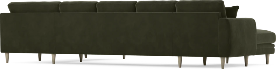 Eden - 3-sits soffa med schäslong vänster och divan höger - Grön