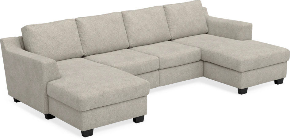 Friday - 2-sits soffa med två schäslonger - Beige
