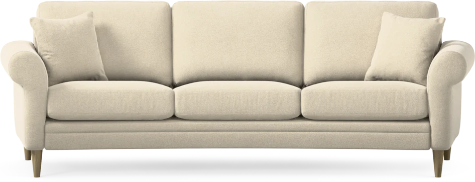 Eden - 3-sits soffa svängd - Beige