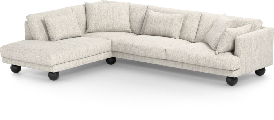 Harper - 3-sits soffa med divan vänster - Grå
