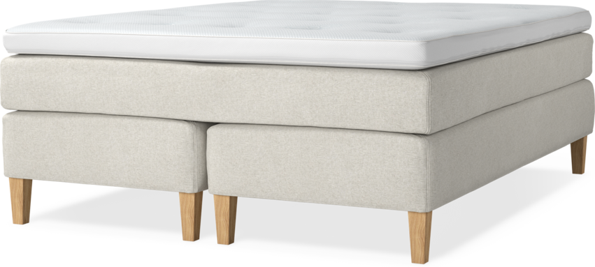 Delux Sense - Kontinentalsäng, dubbelsäng med bäddmadrass - Beige