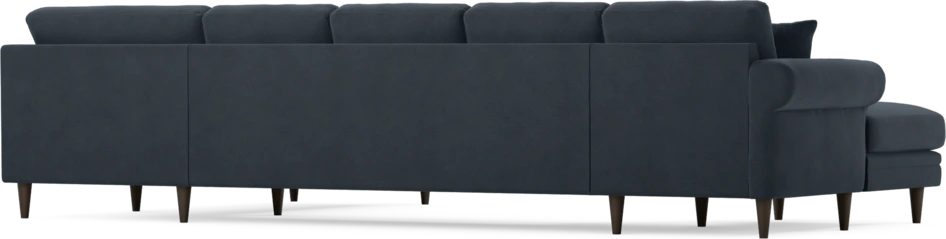 Eden - 3-sits soffa med schäslong vänster och divan höger - Blå