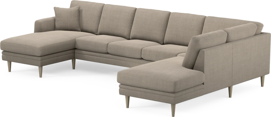 Eden - 3-sits soffa med schäslong vänster och divan höger - Beige