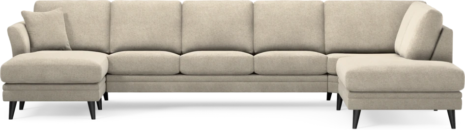 Eden - 3-sits soffa med schäslong vänster och divan höger - Beige