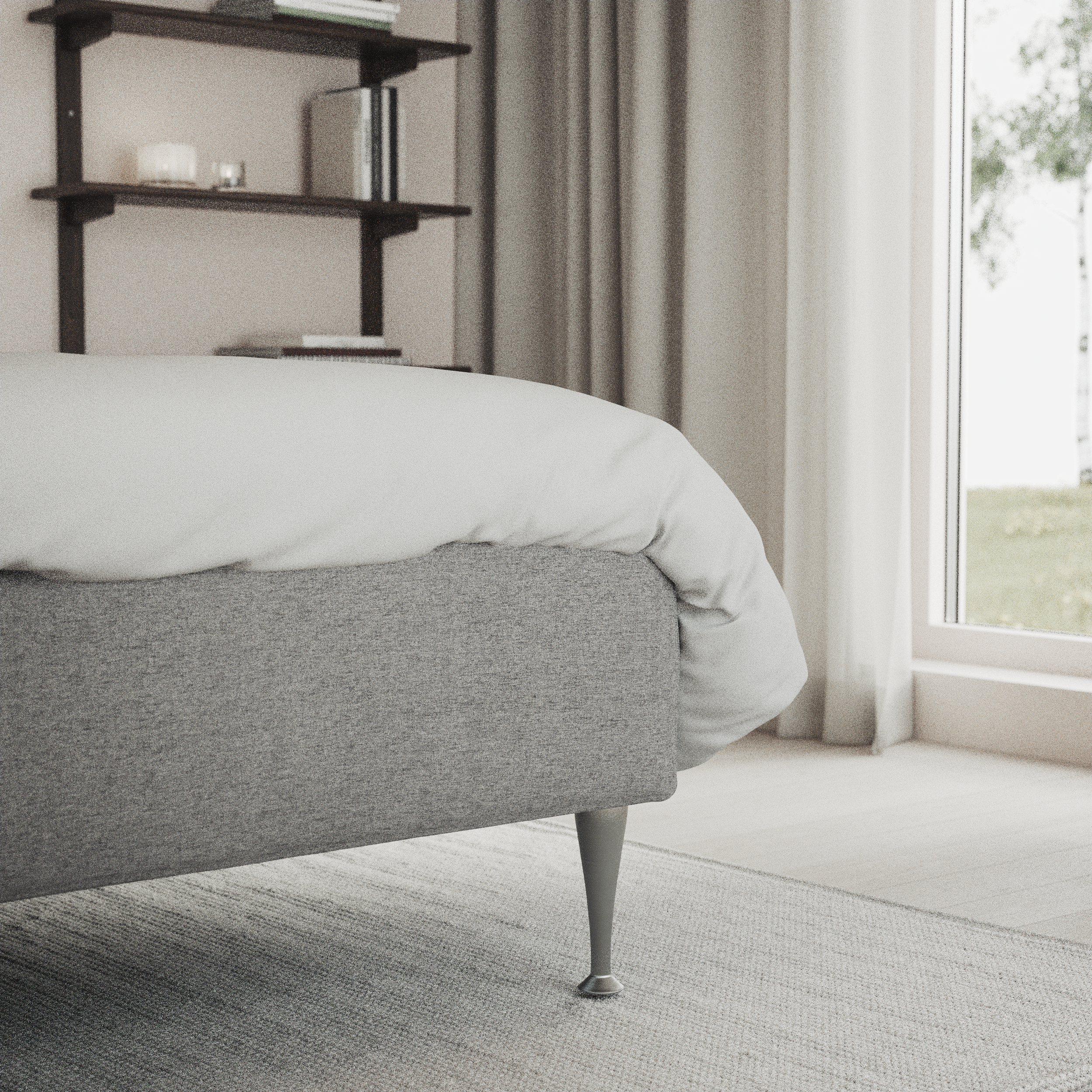 Delux Exclusive - Kontinentalsäng, enkelsäng 140 cm med bäddmadrass och sängben - inspiration