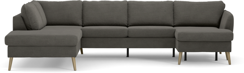 County - 3-sits soffa med divan vänster och schäslong höger - Grå