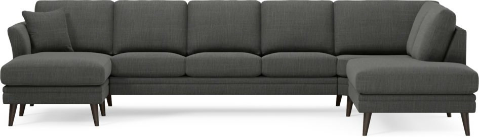 Eden - 3-sits soffa med schäslong vänster och divan höger - Grå