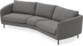 Madison - 3-sits soffa svängd, 90 cm - Grå