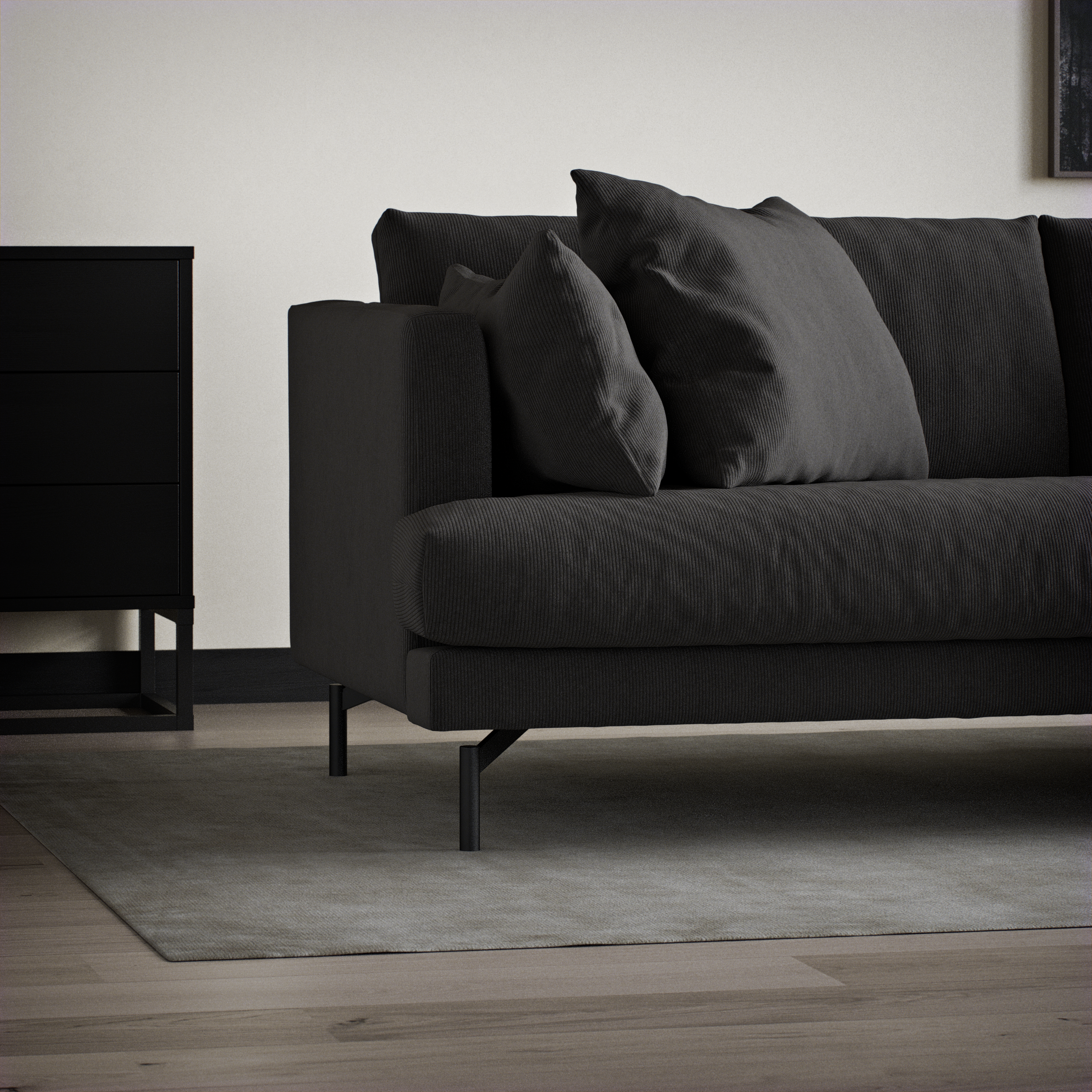Harper - 3-sits soffa, hel dyna - inspiration
