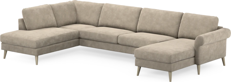 Bridge - 3-sits soffa med divan vänster och schäslong höger - Beige