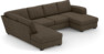 Friday - 3-sits soffa med divan vänster och schäslong höger - Brun