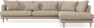Harper - 3-sits soffa med divan höger - Brun