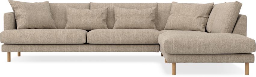Harper - 3-sits soffa med divan höger - Brun