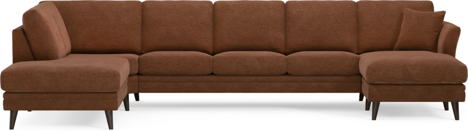 Eden - 3-sits soffa med divan vänster och schäslong höger - Orange