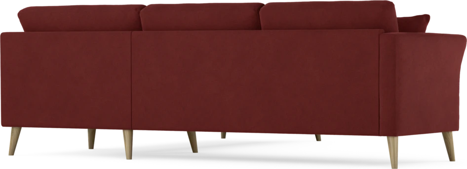 Eden - Hörnsoffa, 2,5+2,5-sits - Röd