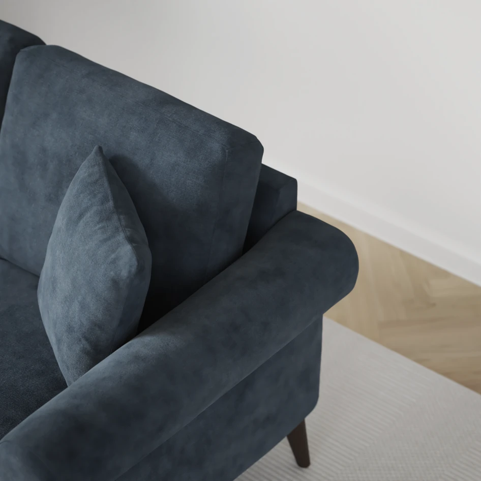 Eden - 2,5-sits soffa svängd - Blå