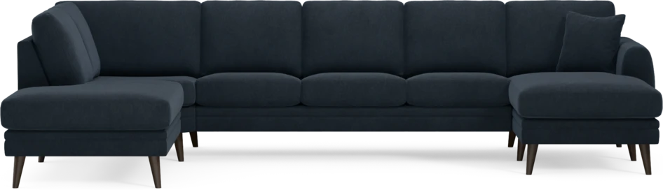 Eden - 3-sits soffa med divan vänster och schäslong höger - Blå