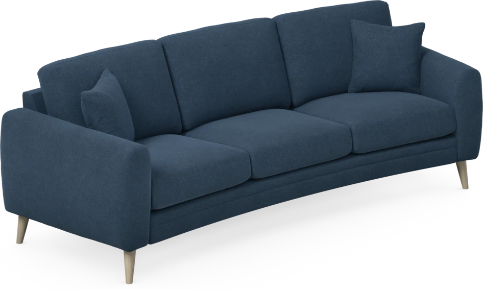 Eden - 3-sits soffa svängd - Blå