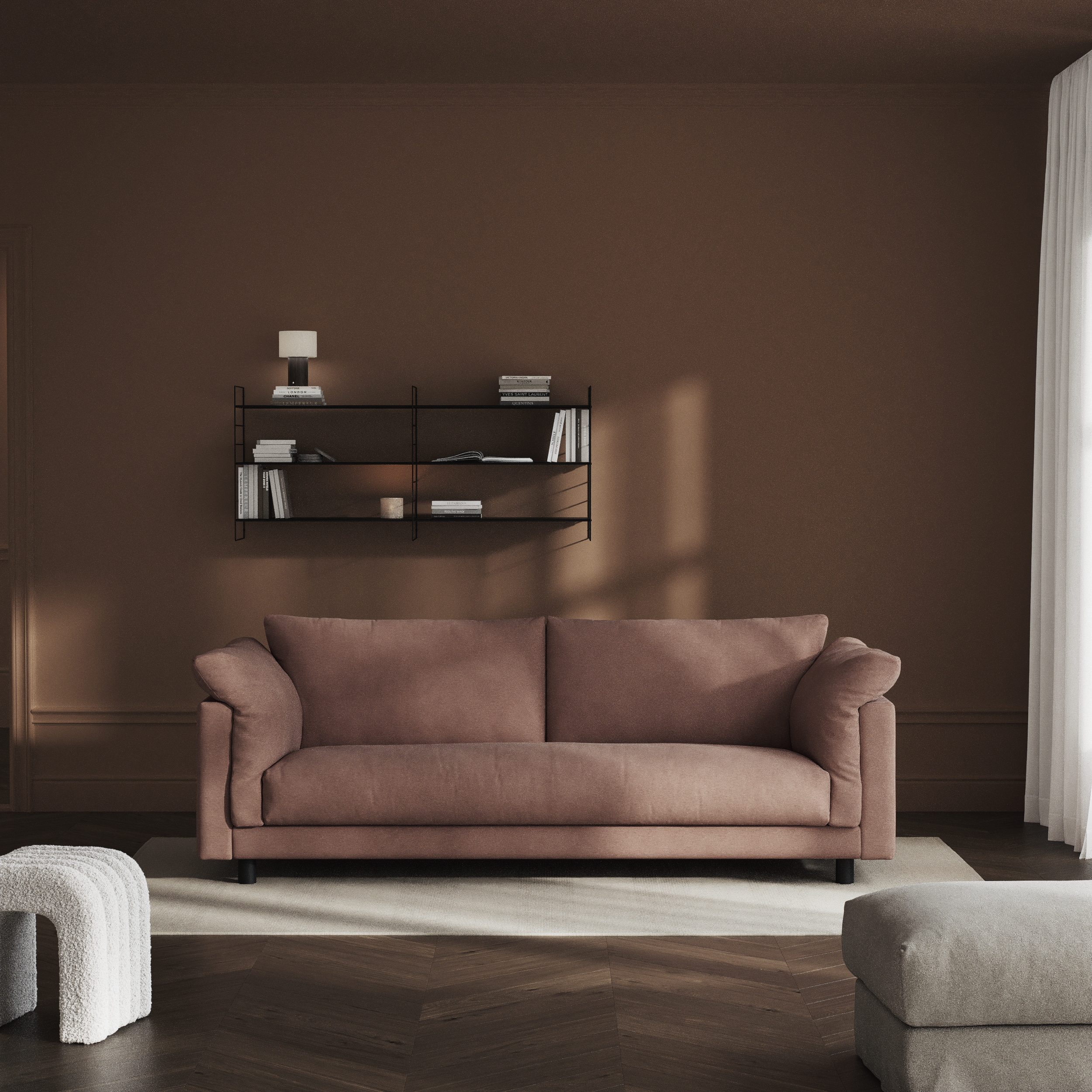 Cherrie - 3-sits soffa, hel dyna, fast klädsel - inspiration