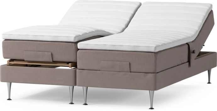 Roma Family, Ställbar säng, dubbelsäng med bäddmadrass, B 160-180