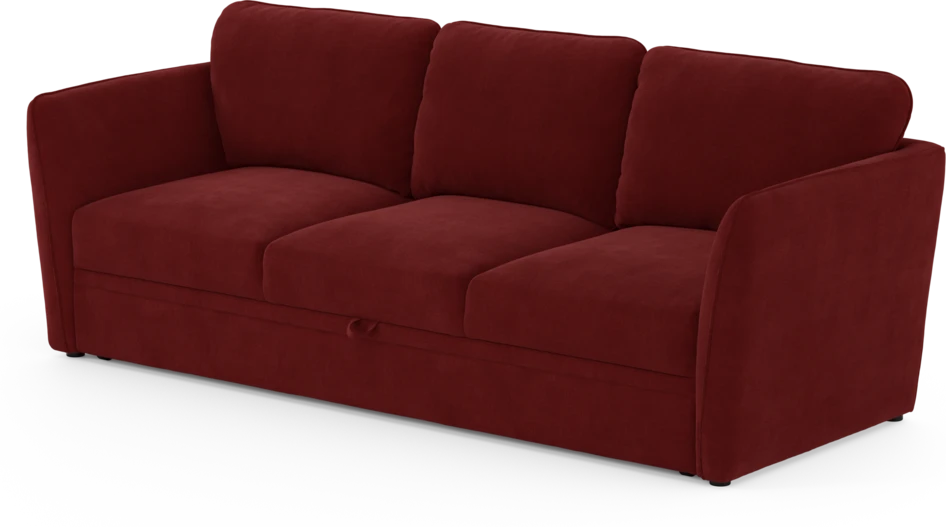 Öland - Bäddsoffa 3-sits, längsbäddad - Röd