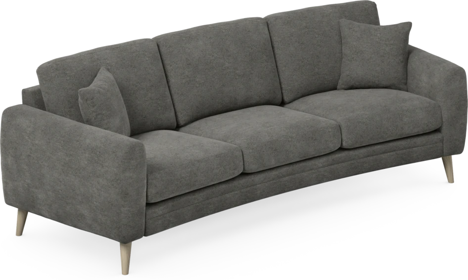 Eden - 3-sits soffa svängd - Grå