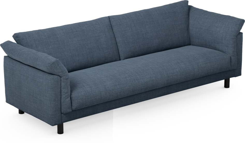 Cherrie - 4-sits soffa, hel dyna, fast klädsel - Blå
