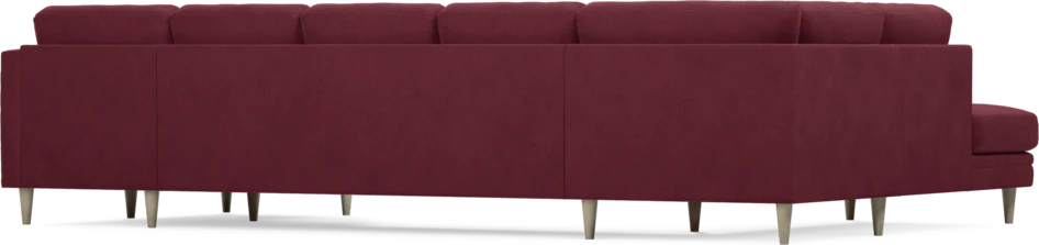 Eden - 3-sits soffa med divan vänster och schäslong höger - Röd
