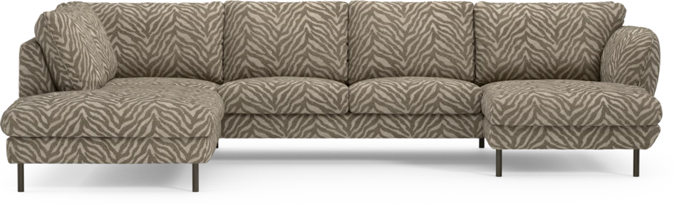 Madison Lux - 2-sits soffa med divan vänster och schäslong höger - Brun