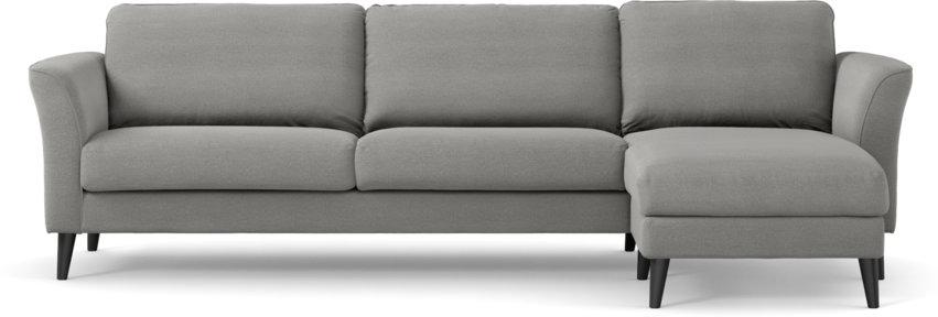 Bridge - 3-sits soffa med schäslong höger - Grå