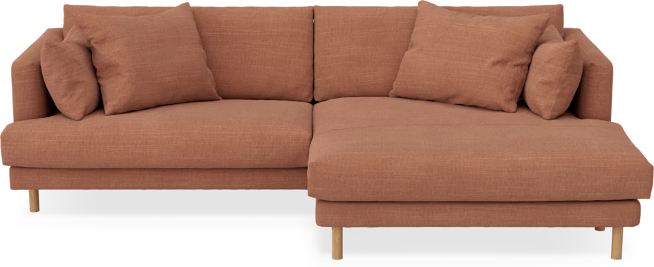 Harper - 4-sits med schäslong XL höger - Orange