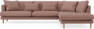 Harper - 3-sits soffa med divan höger - Rosa