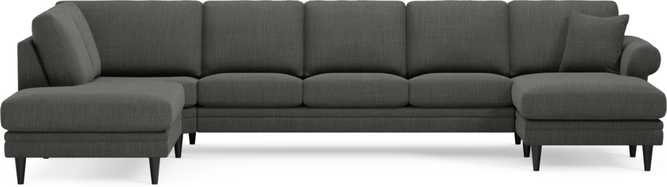 Eden - 3-sits soffa med divan vänster och schäslong höger - Grå