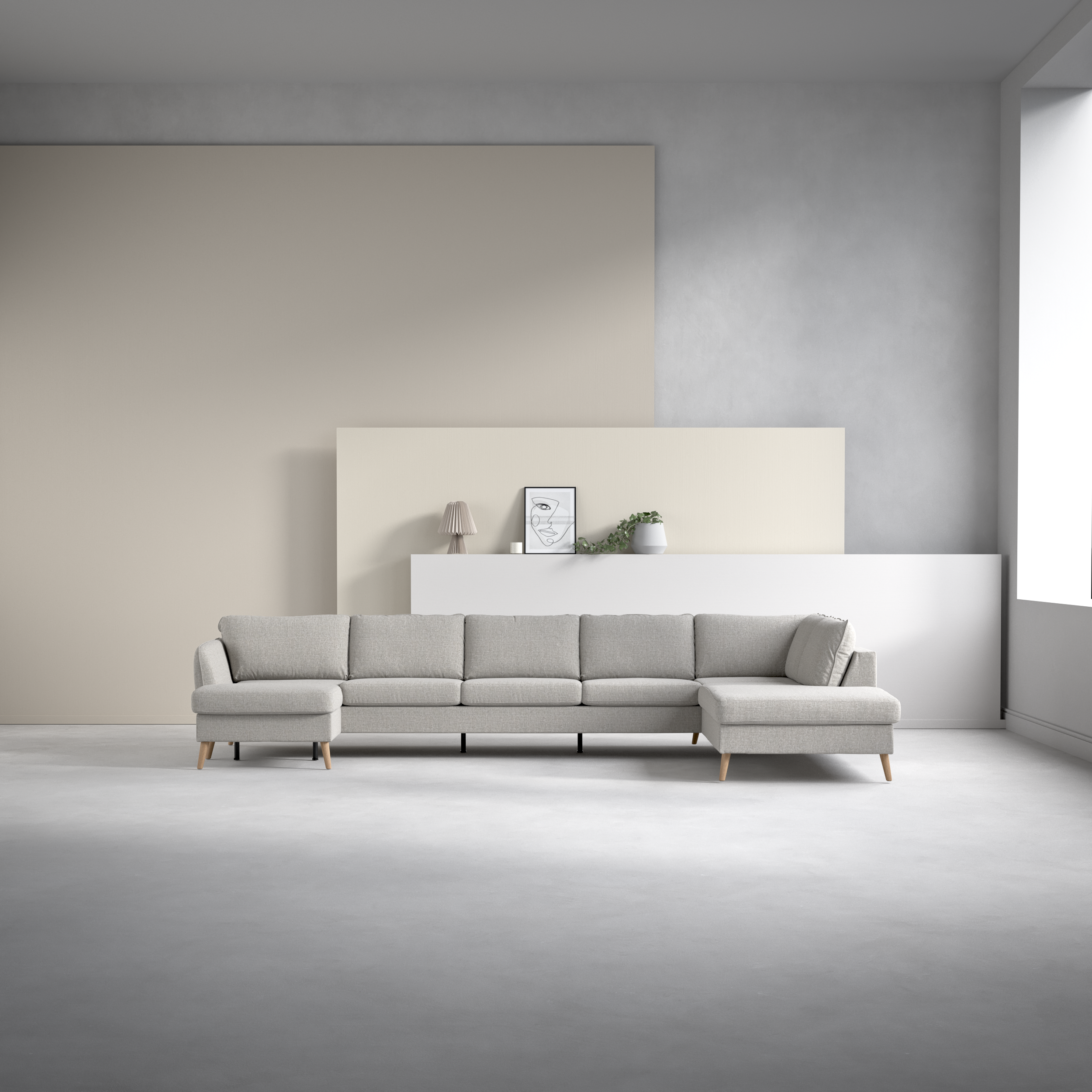 County - 4-sits soffa med schäslong vänster och divan höger - inspiration