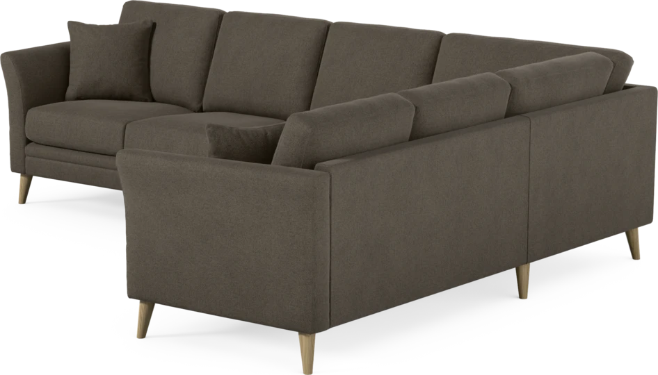 Eden - Hörnsoffa, 3+2-sits - Brun