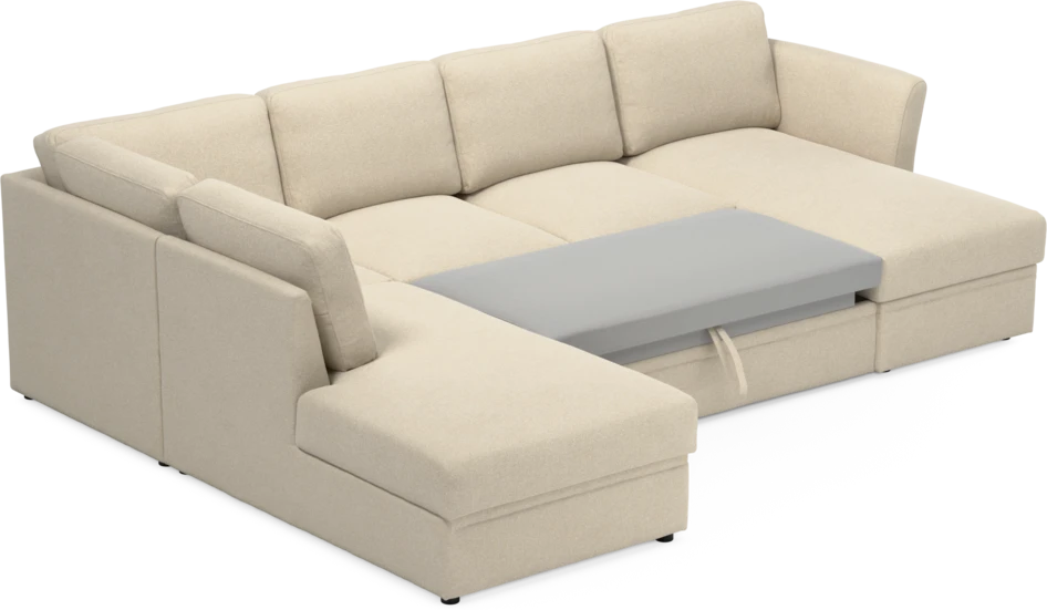 Öland - Bäddsoffa med divan vänster och schäslong höger - Beige