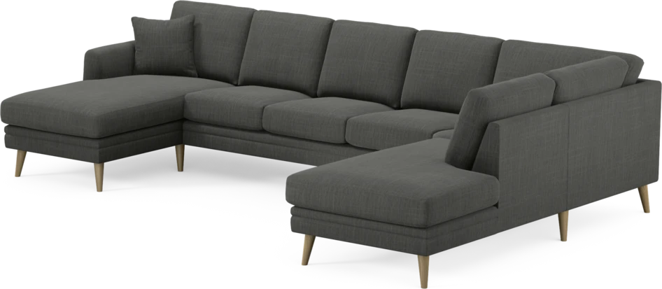 Eden - 3-sits soffa med schäslong vänster och divan höger - Grå