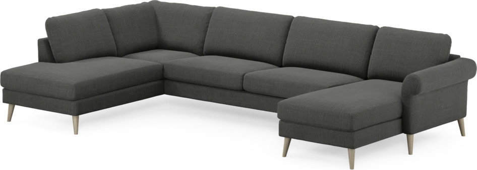 Bridge - 3-sits soffa med divan vänster och schäslong höger - Grå